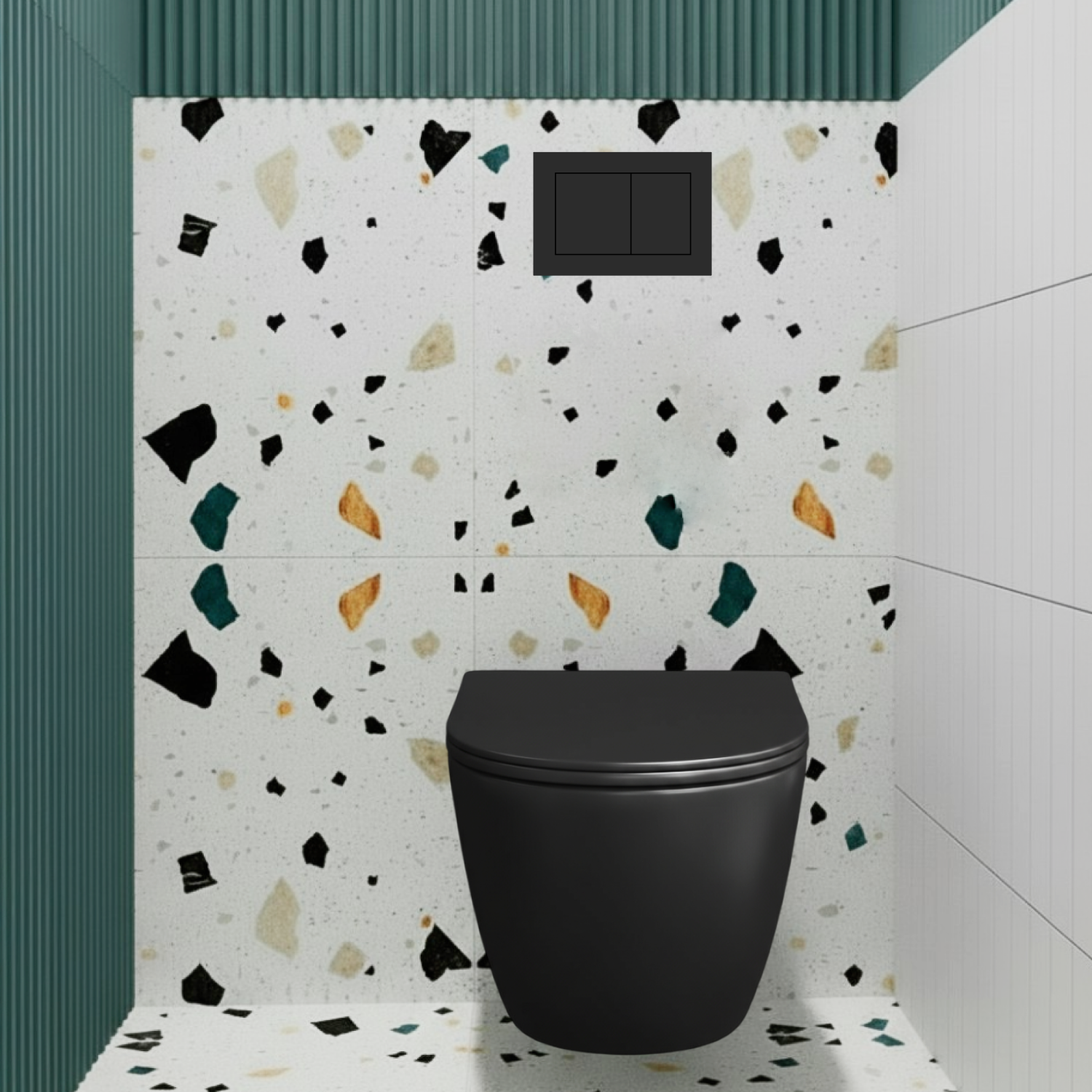 Унитаз Joki Stella T JK1141020MB подвесной, безободковый, смыв Торнадо, с сиденьем микролифт, цвет черный