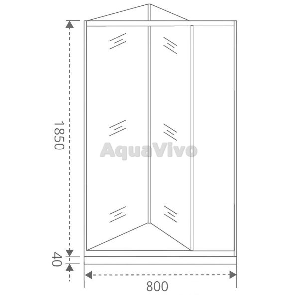 Душевая дверь Good Door Infinity SD-80-G-CH, стекло грейп, профиль хром