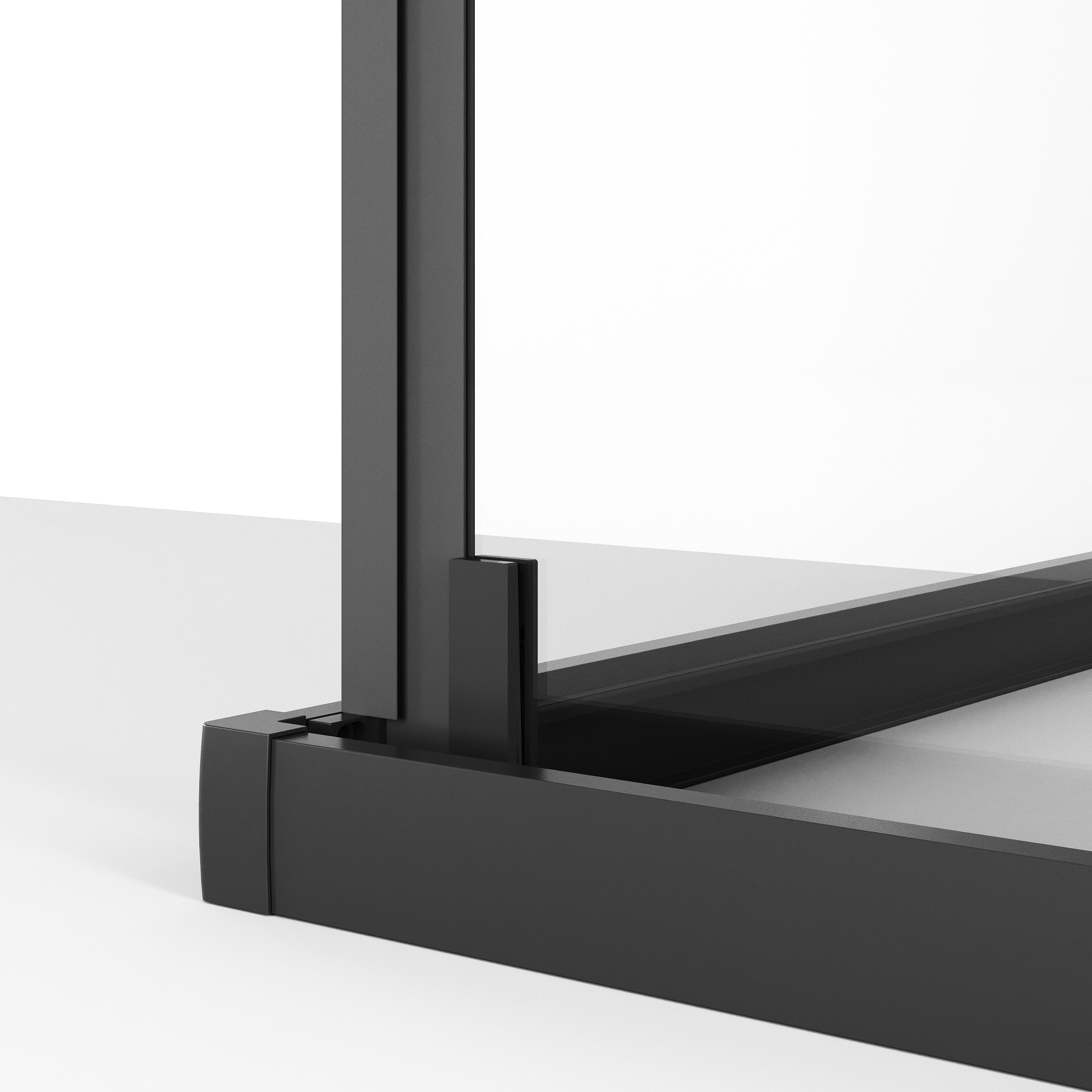 Душевой уголок Niagara Nova NG-6833-34 Black 90x90, стекло прозрачное, профиль черный матовый