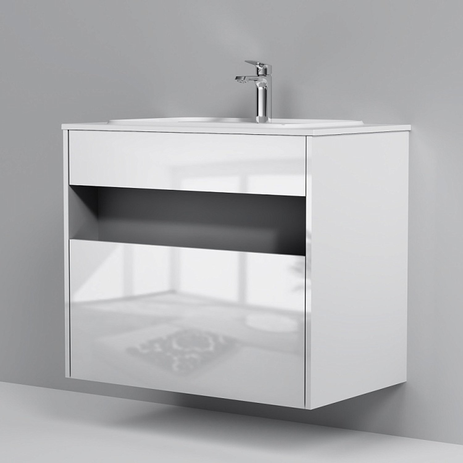 Тумба под раковину AM.PM Func 80, цвет белый глянец