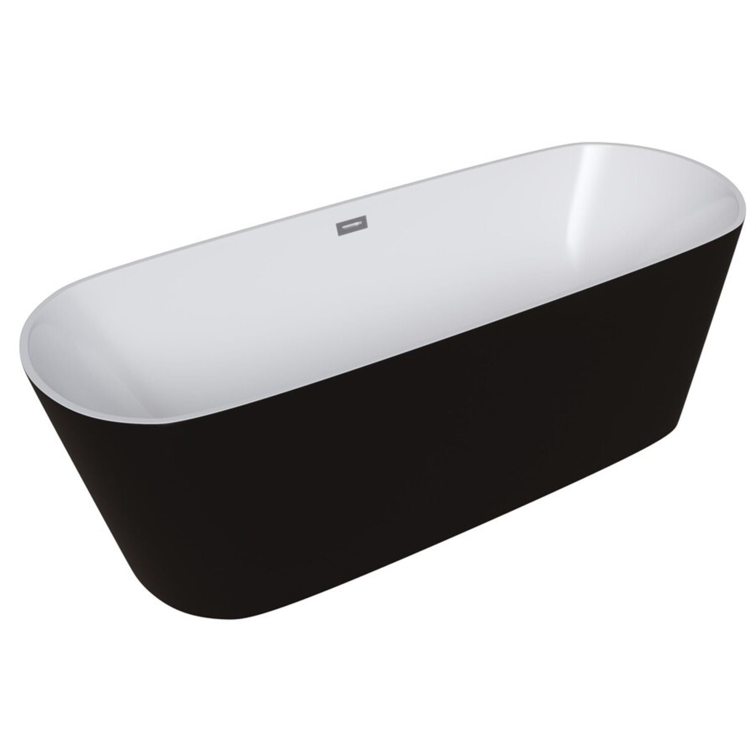 Ванна Grossman Forta GR-2701B 150х70, цвет черный глянцевый / белый