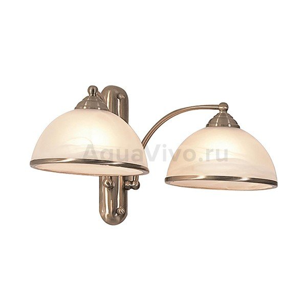 Бра Citilux Лугано CL403323, арматура бронза, плафоны стекло белое, 42х24 см