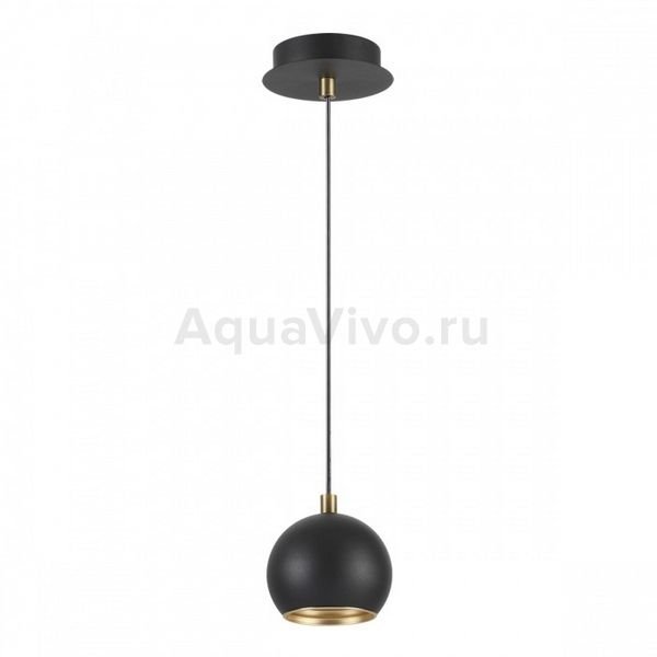 Подвесной светильник Lumion Dondoo 3635/1, арматура цвет бронза/черный, плафон/абажур металл, цвет желтый/черный
