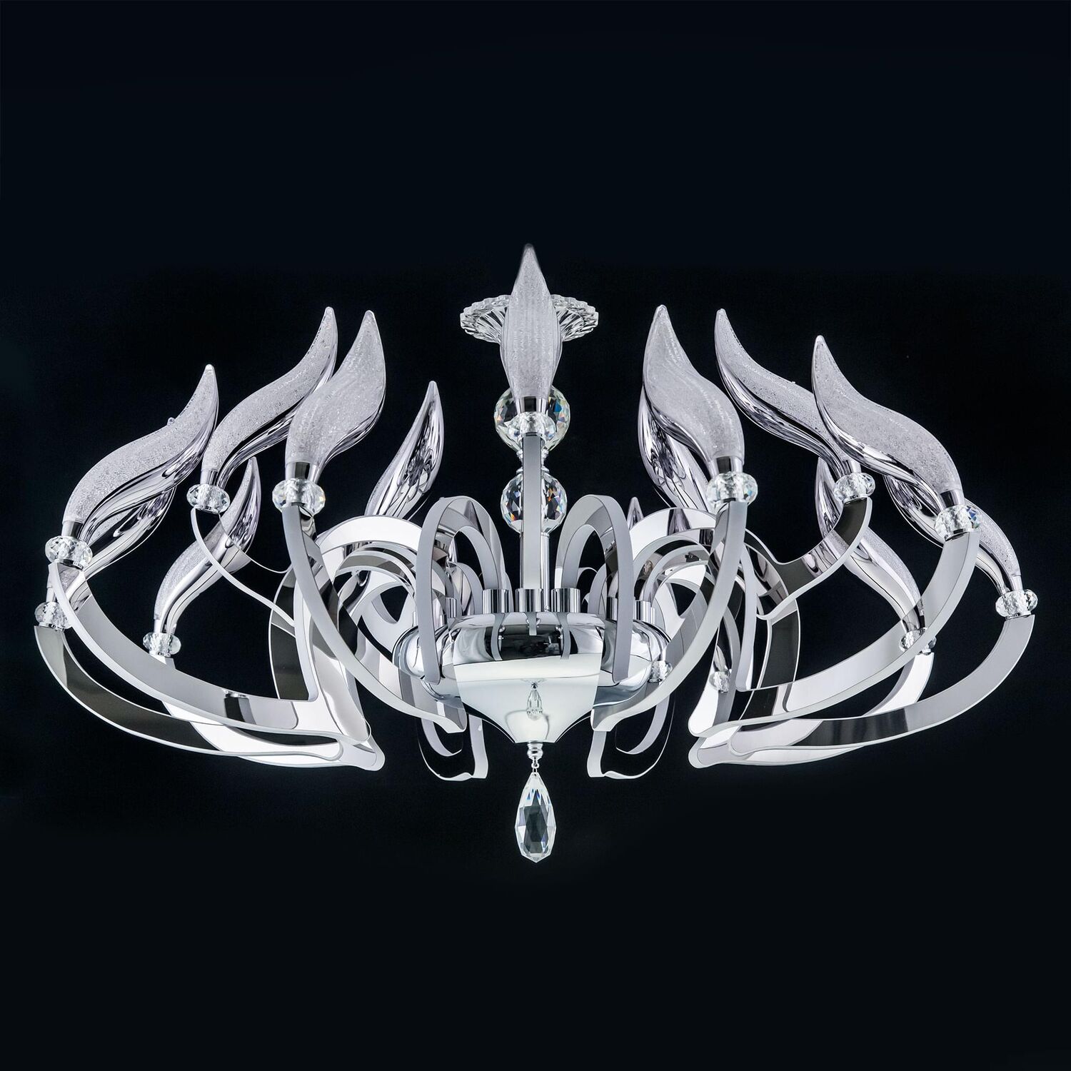 Подвесная люстра Citilux Diva EL339P12, арматура хром, плафоны акрил белый - фото 1