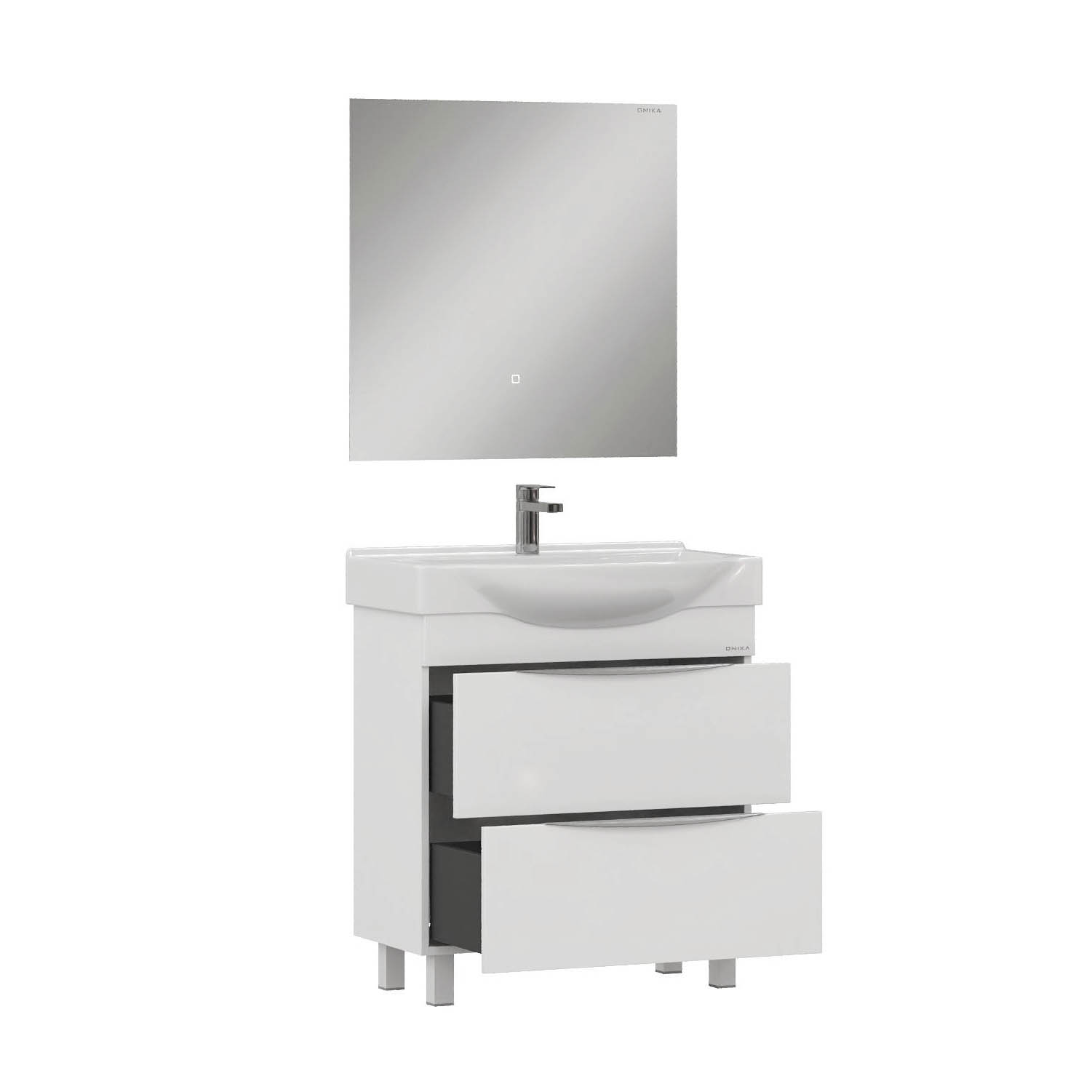 Мебель для ванной Оника Навиа 65, напольная, цвет белый