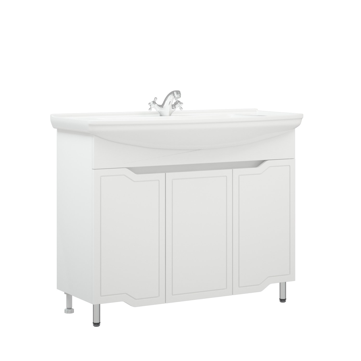 Тумба под раковину Corozo Мирра 105, цвет белый - фото 1