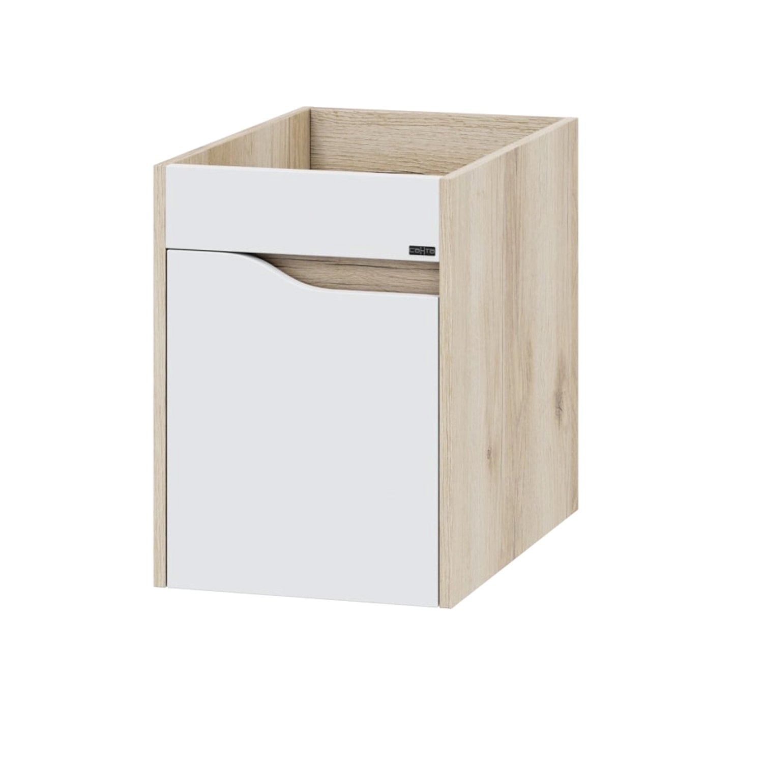 Тумба под раковину Санта Сатурн 38, подвесная, цвет белый / дуб австрийский - фото 1