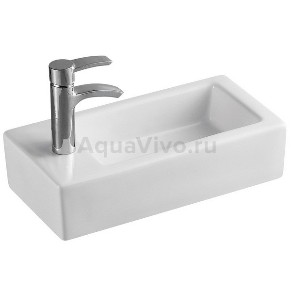 Раковина Weltwasser SK Aisbach 5092L подвесная, 37x19 см, цвет белый глянец