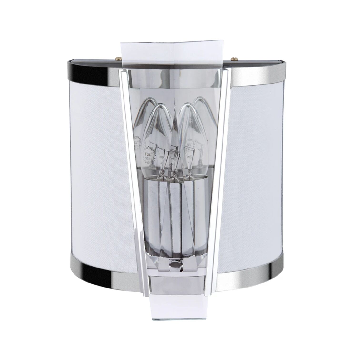 Настенный светильник Arte Lamp Grato A4079AP-1CC, арматура хром, плафон ткань белая