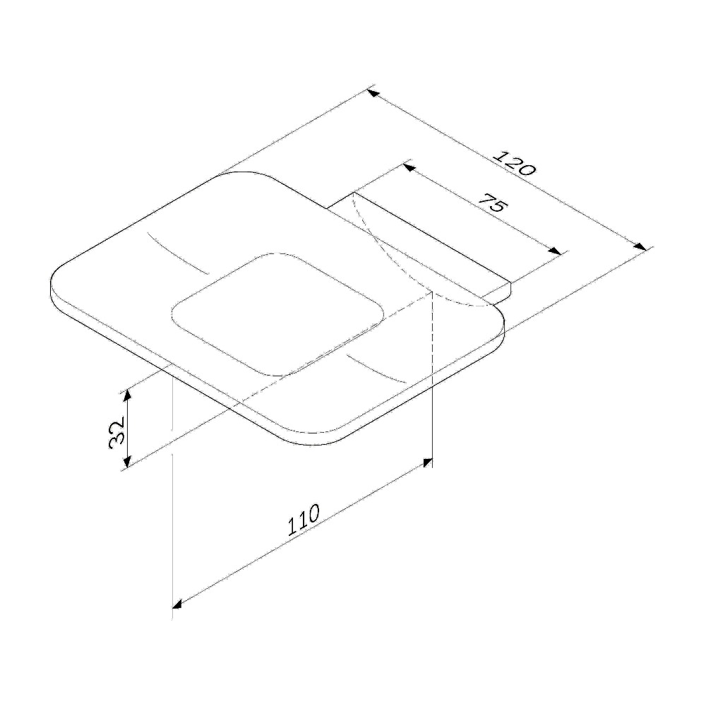 Мыльница AM.PM Inspire 2.0 A50A34222, подвесная, цвет черный