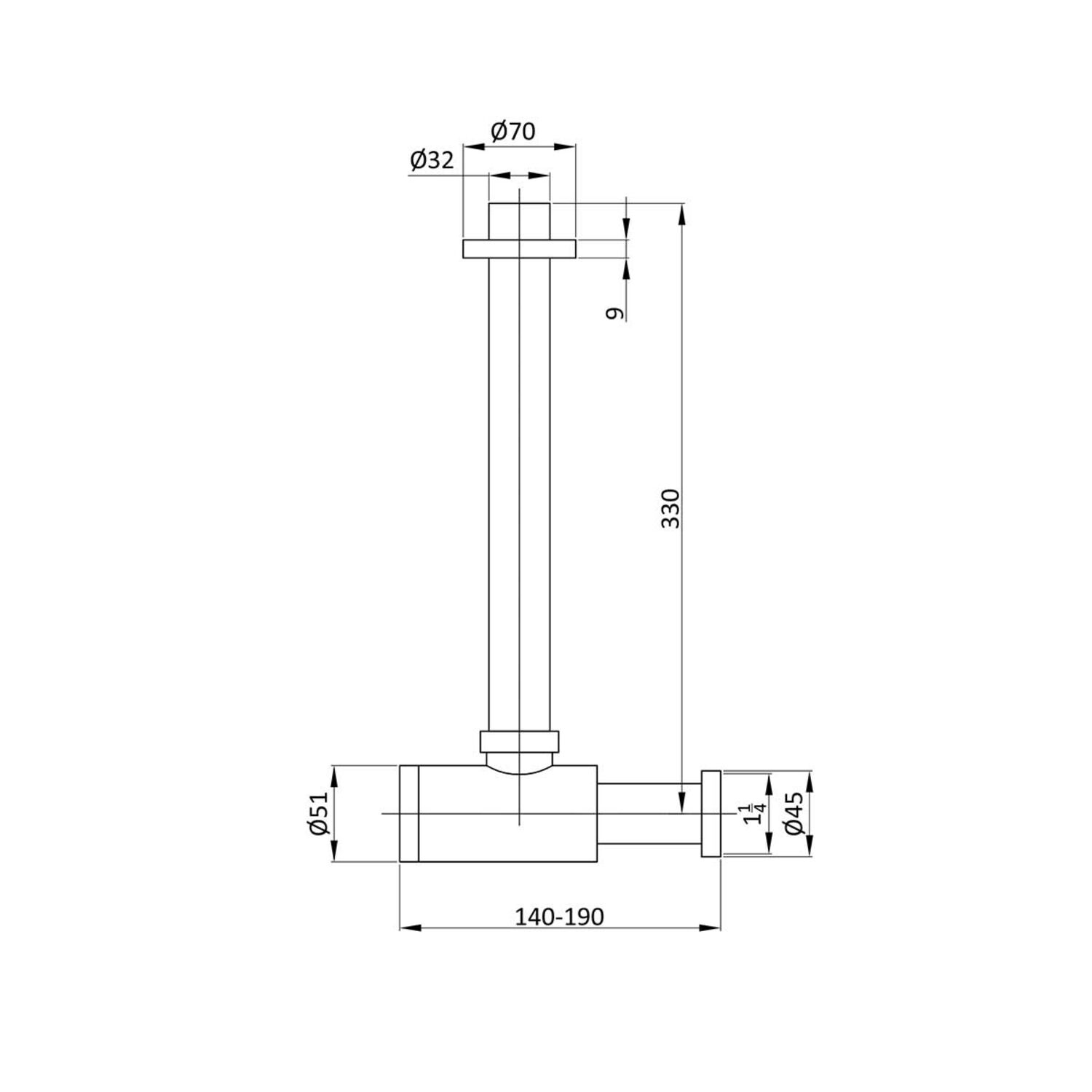 Сифон Vincea VSPH-1B01CH для раковины, цвет хром - фото 1