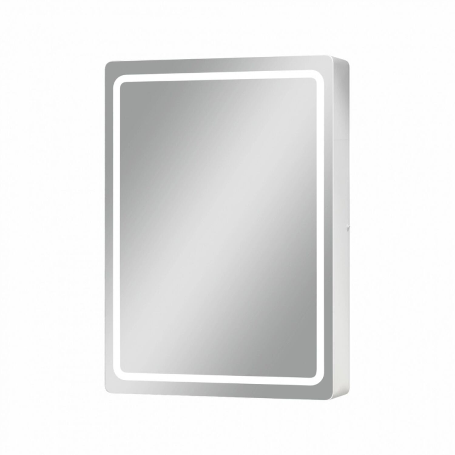 Шкаф-зеркало Mixline Симпл 50x70, с подсветкой, цвет белый