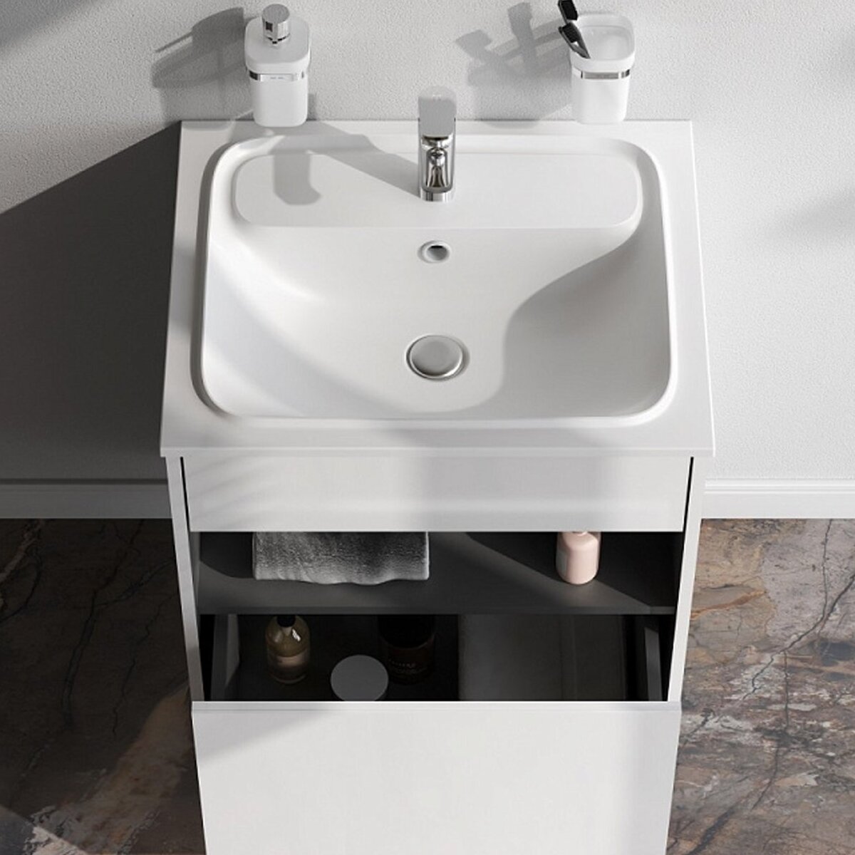 Тумба под раковину AM.PM Func 60, цвет белый глянец - фото 1