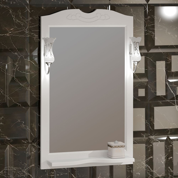 Зеркало Опадирис Брунелла 65x105, цвет белый матовый