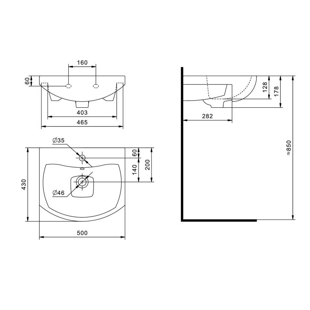 Мебель для ванной Оника Лига 50, цвет белый