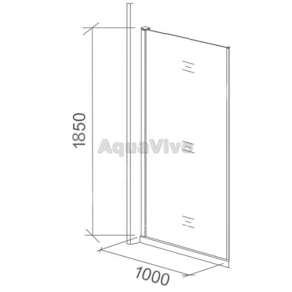 Боковая стенка Good Door Infinity SP-100-G-CH 100, стекло грейп, профиль хром - фото 1