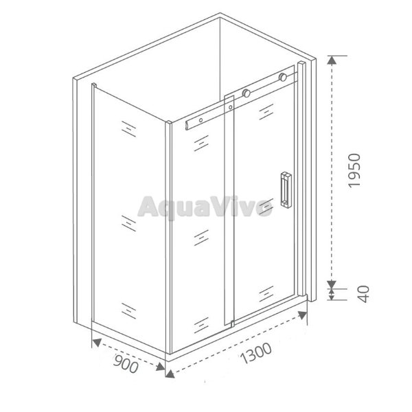 Душевой уголок Good Door Galaxy WTW+SP-C-CH 130x90, стекло прозрачное, профиль хром