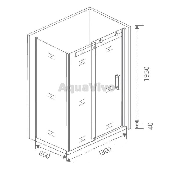 Душевой уголок Good Door Puerta WTW+SP-C-CH 130x80, стекло прозрачное, профиль хром