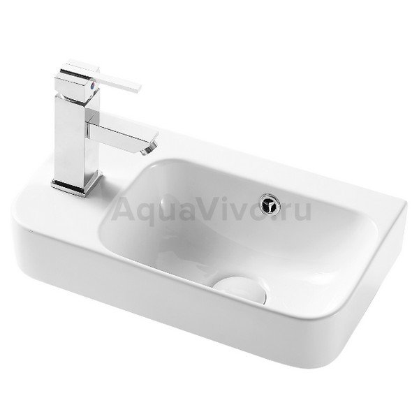 Раковина Weltwasser SK Aisbach 5117 L подвесная, 45x26 см, цвет белый глянец