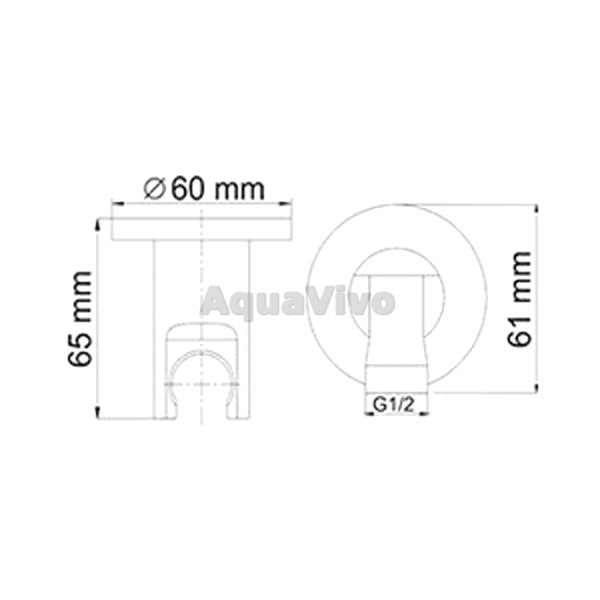 Гигиенический душ WasserKRAFT Kammel A111857, со встраиваемым смесителем