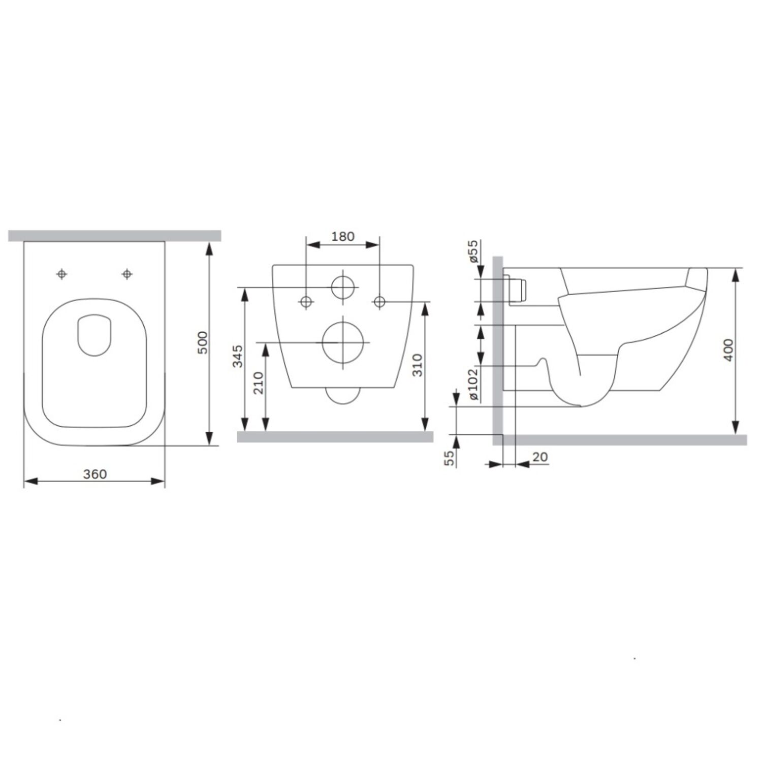 Унитаз AM.PM Gem Aquaspin C901901SC подвесной, безбодковый, смыв Торнадо, с сиденьем микролифт, цвет белый - фото 1