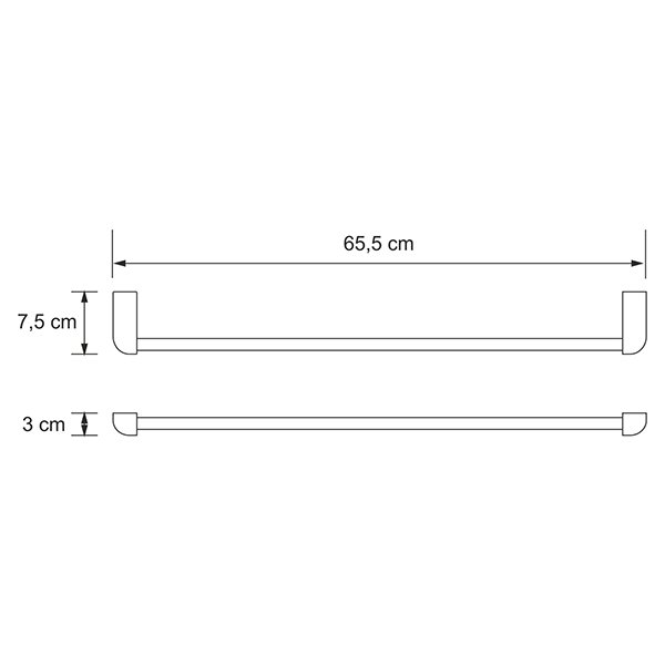 Полотенцедержатель WasserKRAFT Kammel K-8330WHITE, 66 см, цвет белый - фото 1