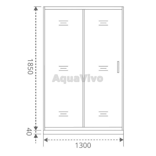 Душевая дверь Good Door Latte WTW-130-C-WE 130, стекло прозрачное, профиль белый - фото 1