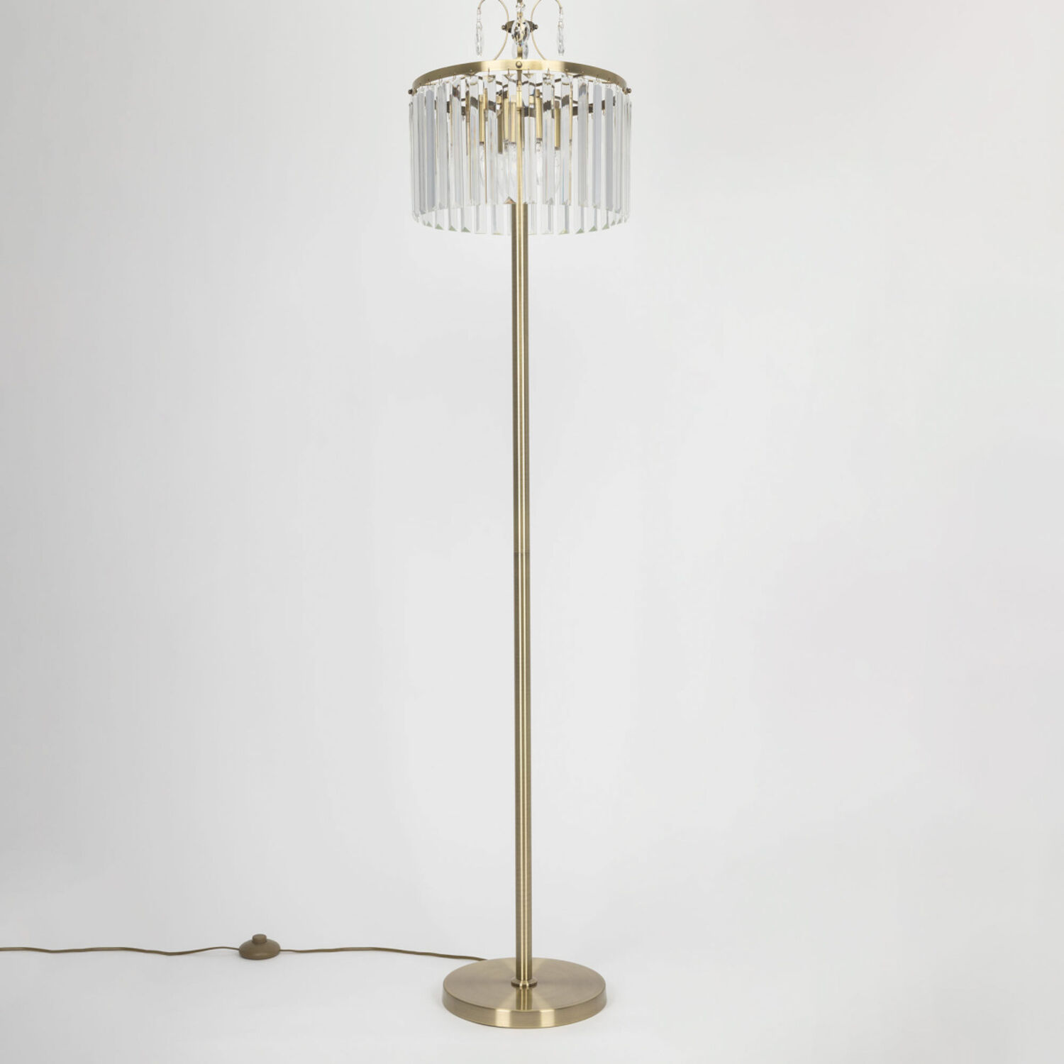 Торшер Citilux Инга CL335943, арматура бронза, плафоны хрусталь прозрачный