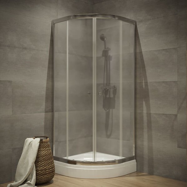 Душевой уголок Тритон Альфа 90x90 A, стекло прозрачное, профиль хром