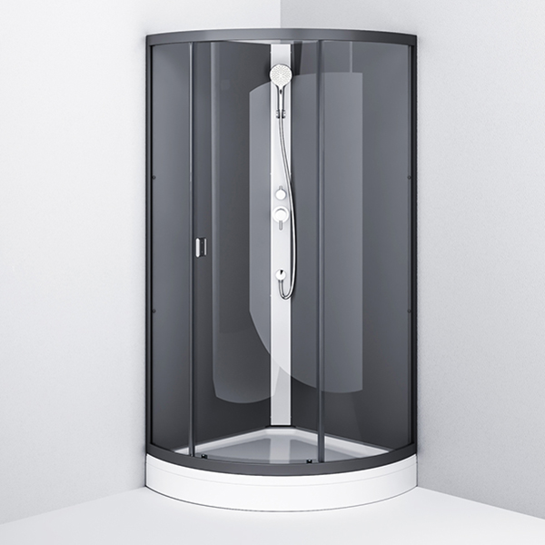 Душевая кабина AM.PM X-Joy W88C-301-090GG 90х90, стекло тонированное, профиль графит - фото 1