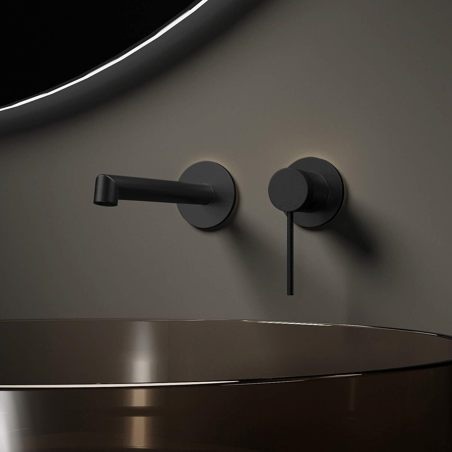 Смеситель Vincea Rim VBFW-2RM1MB для раковины, встраиваемый, цвет черный - фото 1