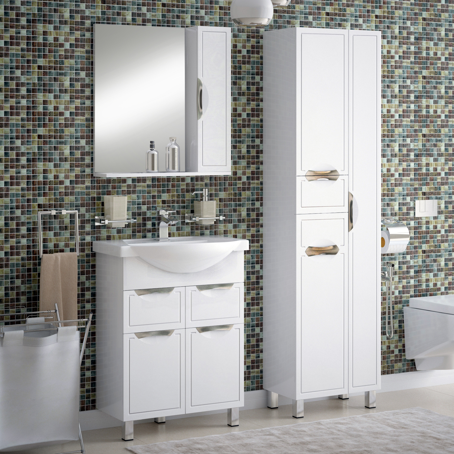 Мебель для ванной Corozo Монро 65, цвет белый