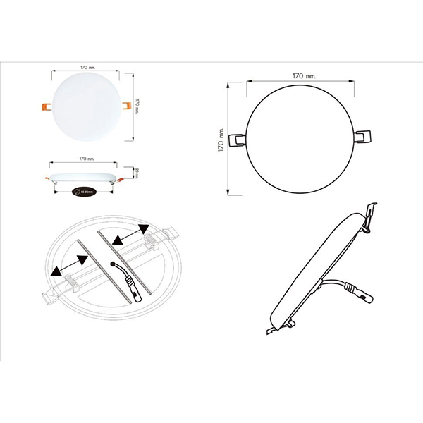 Точечный светильник Arte Lamp Prior A7983PL-1WH, арматура белая, плафон пластик белый, 17х17 см - фото 1