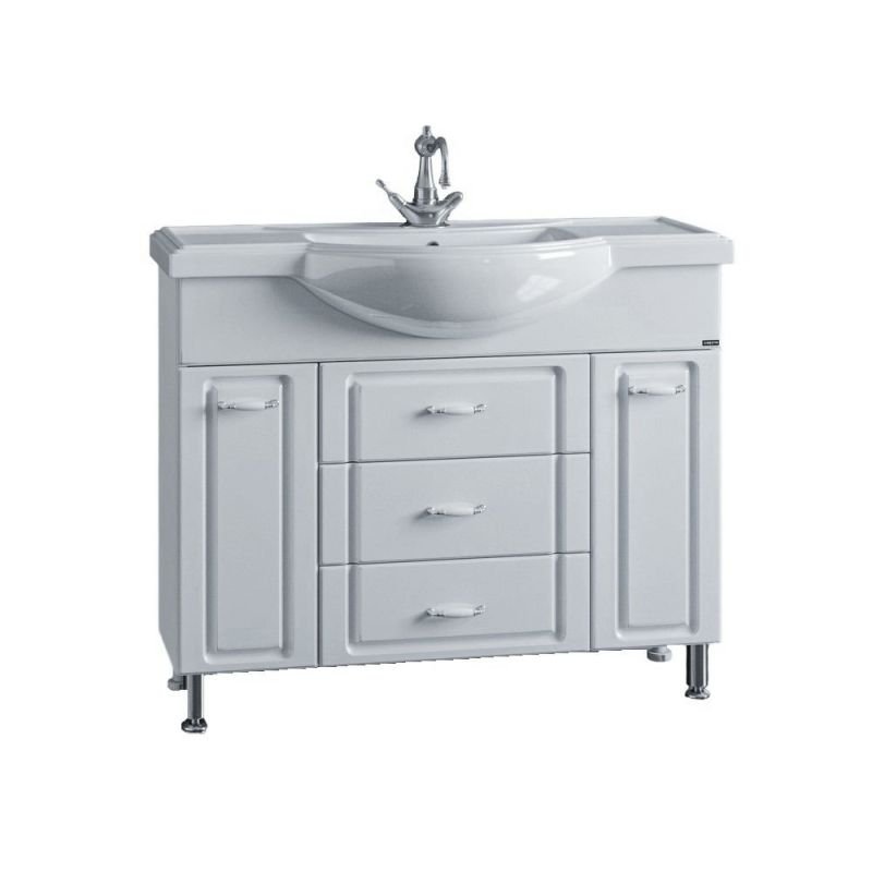 Тумба под раковину Санта Монарх 105, цвет белый - фото 1