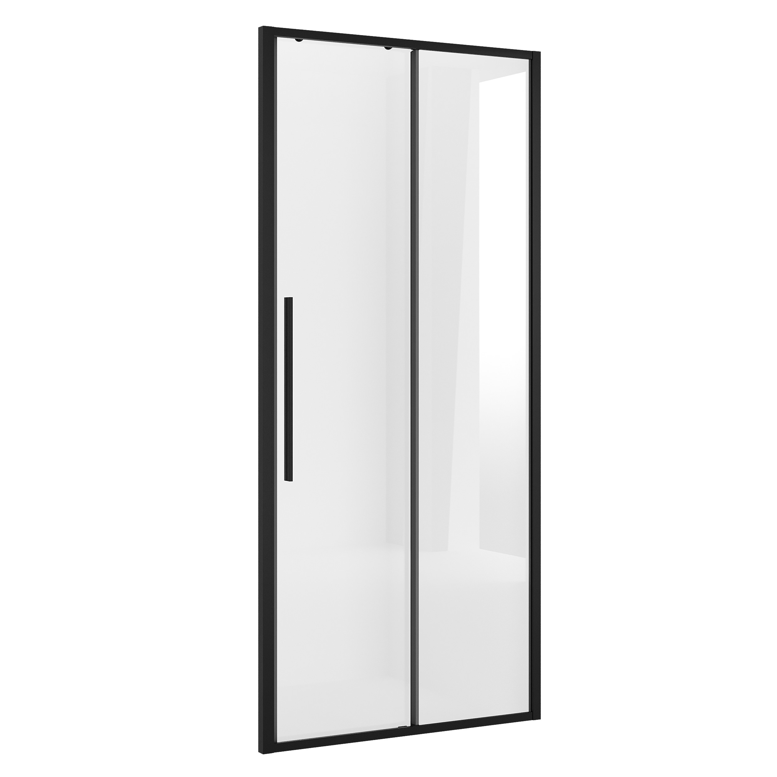 Душевая дверь Niagara Nova NG-84-10AB 100x195, стекло прозрачное, профиль черный матовый - фото 1
