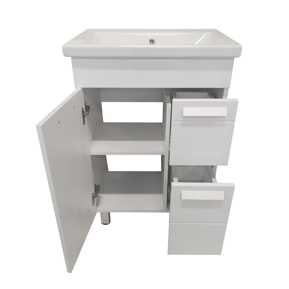 Тумба под раковину Corozo Денвер Z2 60, цвет белый - фото 1