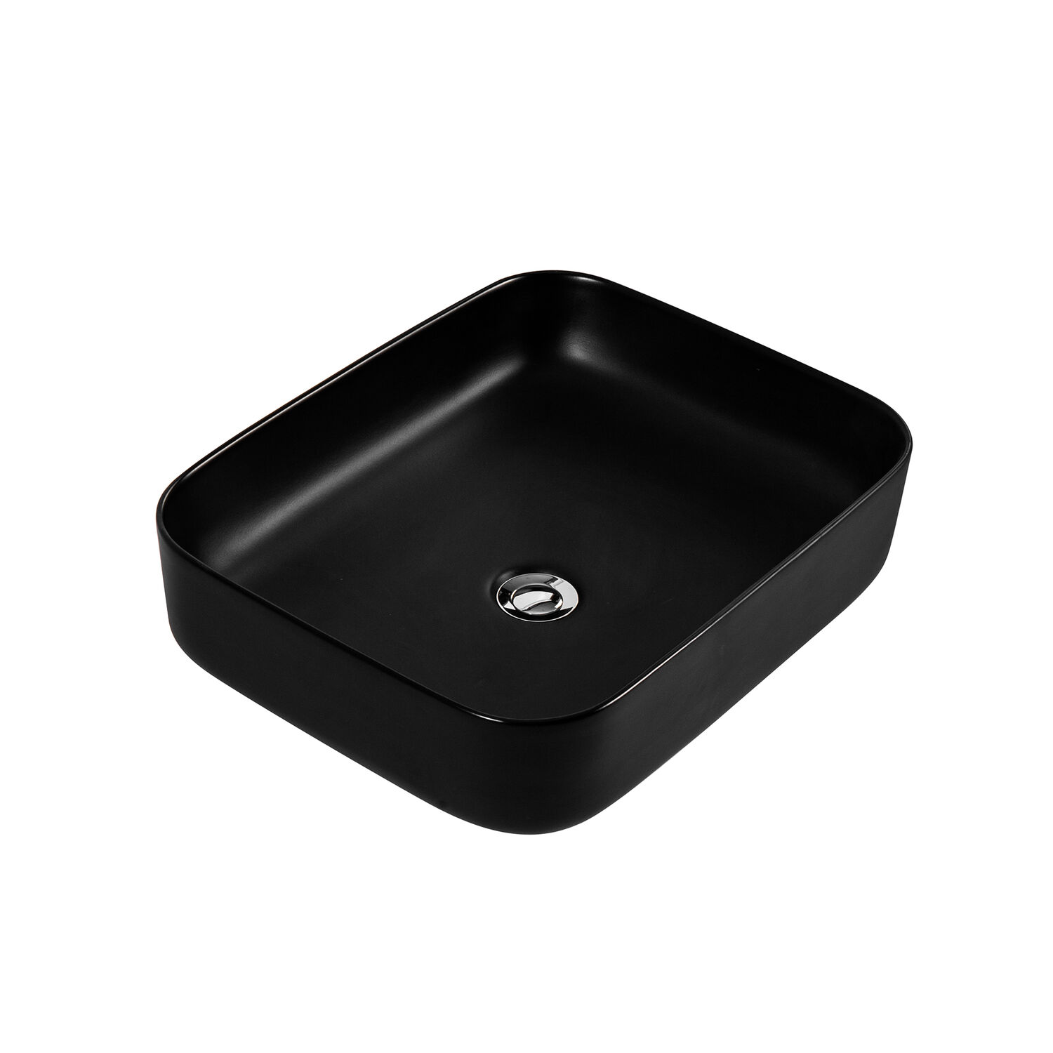 Раковина Акватек Вега AQ5515-MB накладная, 50x39 см, цвет черный матовый - фото 1