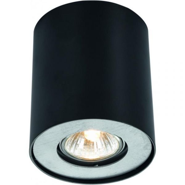 Потолочный светильник Arte Lamp Falcon A5633PL-1BK, арматура черная, плафон металл черный, 11х11 см