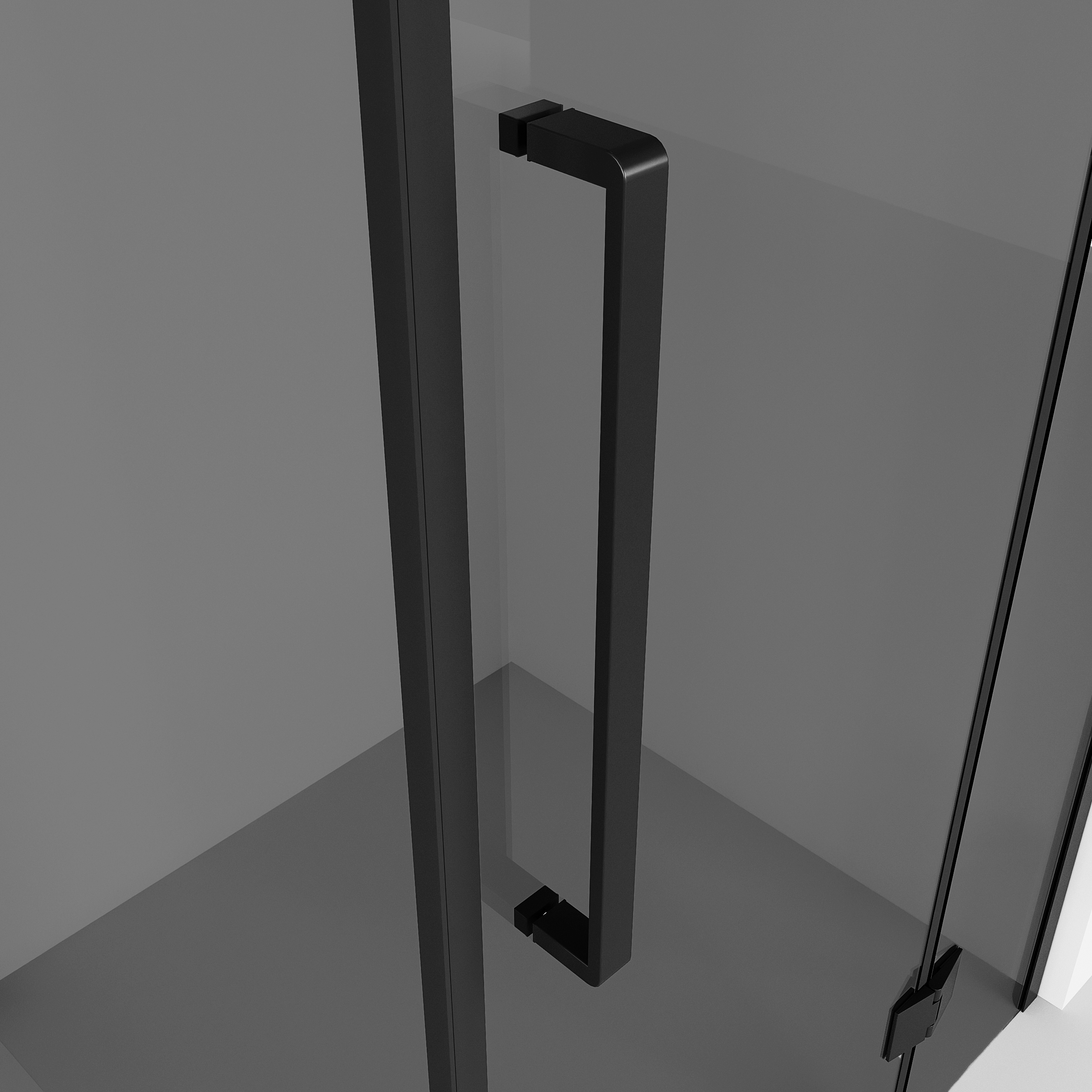 Душевой уголок Niagara Nova NG-2831-34 Black 90x90, стекло тонированное, профиль черный матовый