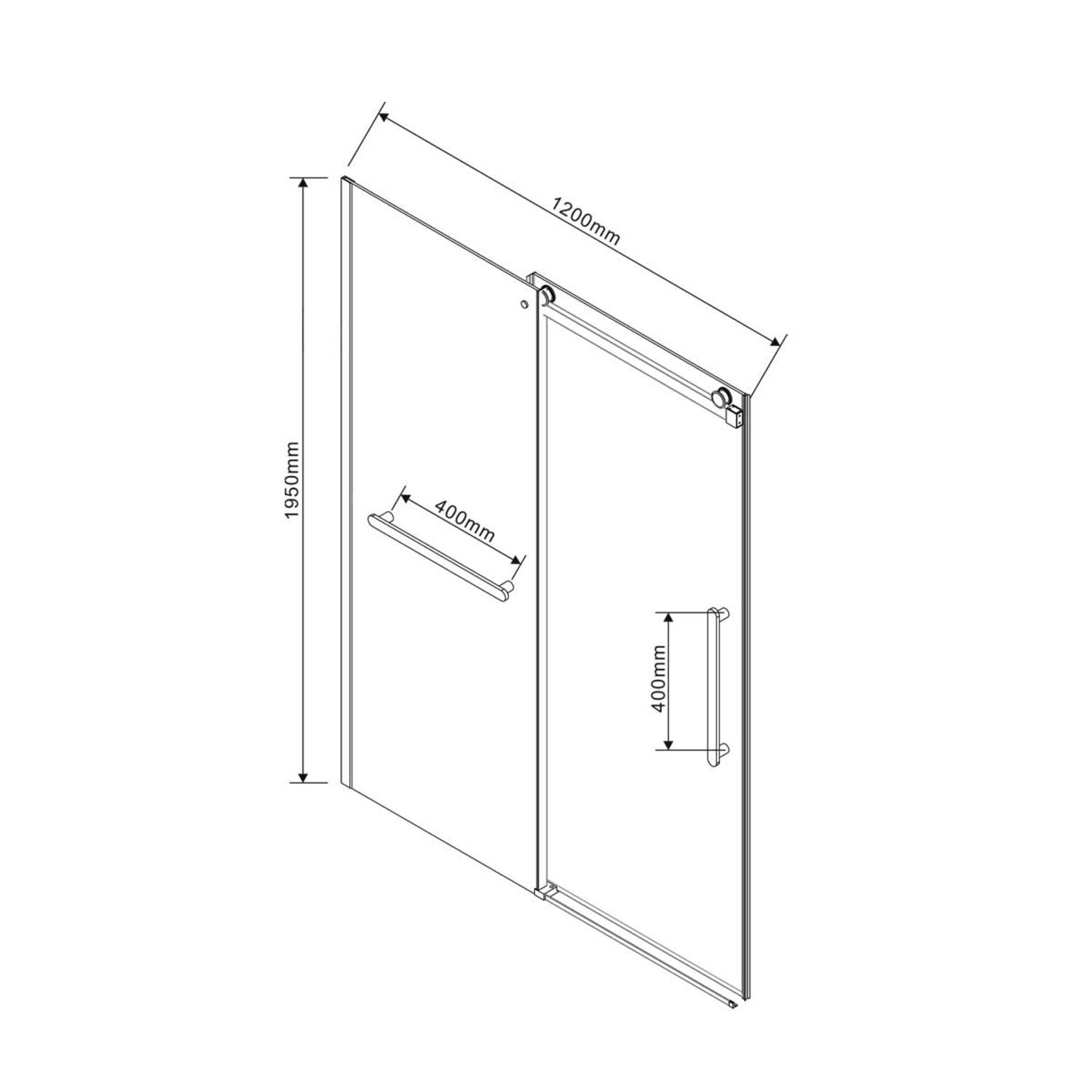 Душевая дверь Vincea Como Soft VDS-1CS 120x195, стекло прозрачное, профиль черный, с полотенцедержателем