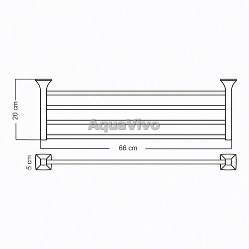 Полка WasserKRAFT Wern K-2511, цвет хром