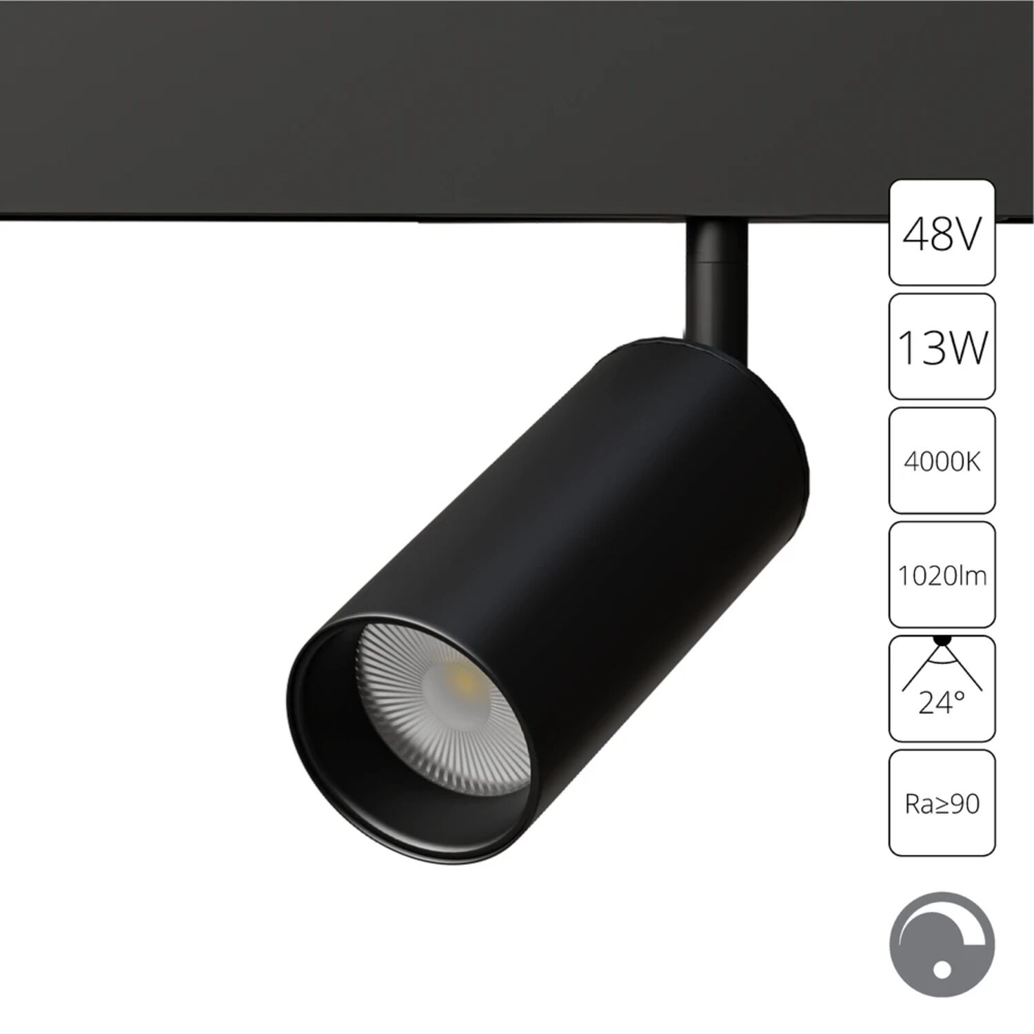 Магнитный трековый светильник Arte Lamp Linea A4681PL-1BK, арматура черная   