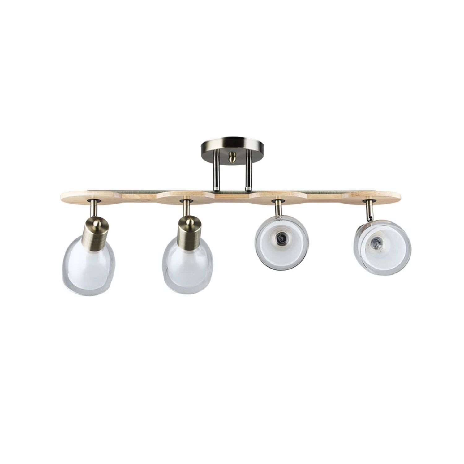 Спот Arte Lamp Harmony A5110PL-4AB, арматура античная бронза, плафон стекло белое