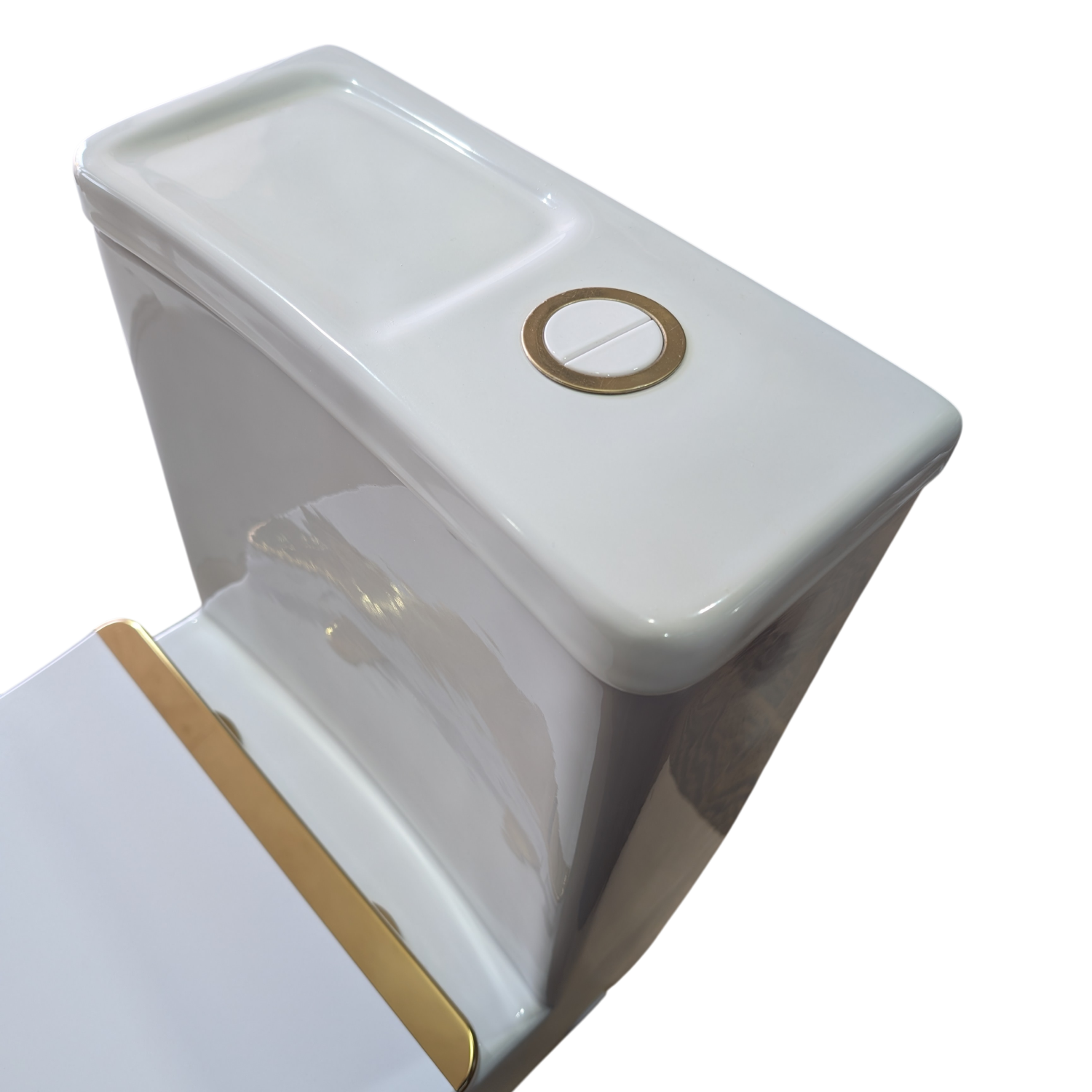 Унитаз-моноблок Joki Royal T Gold JK86472105GOLD напольный, безободковый, смыв Торнадо, с сиденьем микролифт, цвет белый / золото