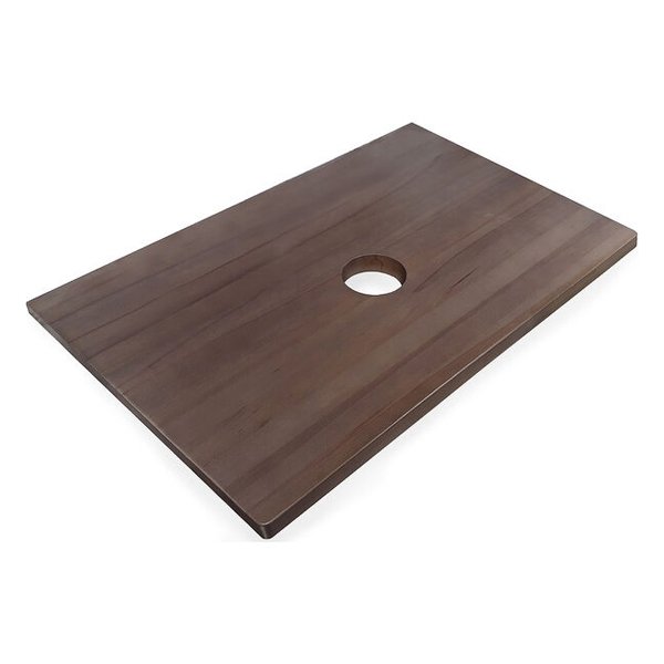 Столешница Jorno для тумбы Wood 80, с отверстиями под раковину и смеситель, цвет темное дерево