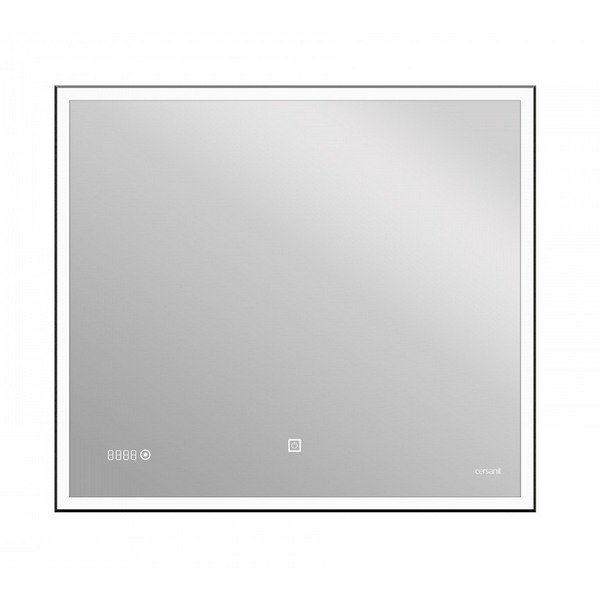 Зеркало Cersanit LED 011 Design 100x80, в металлической раме, с подсветкой, часами