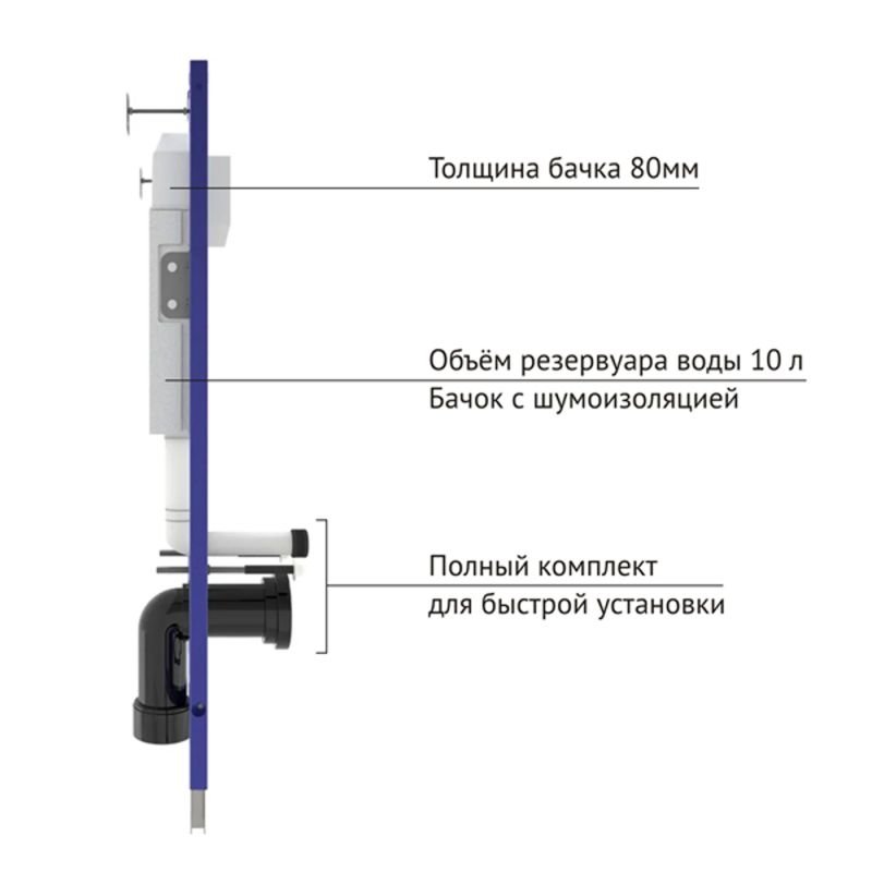 Инсталляция Berges Novum 525 040000 для подвесного унитаза