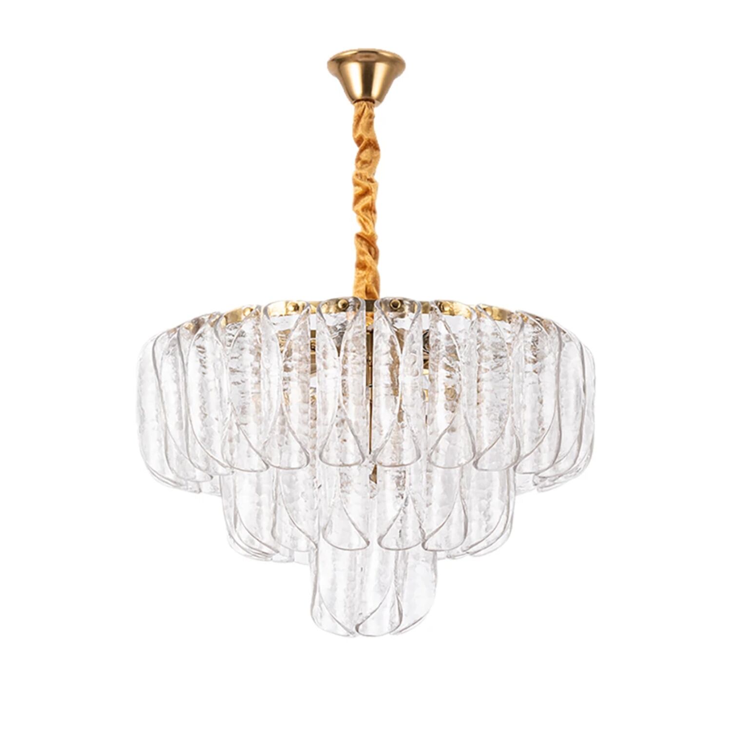 Подвесная люстра Arte Lamp Evelyn A4073LM-12PB, арматура полированная медь, плафон стекло прозрачное