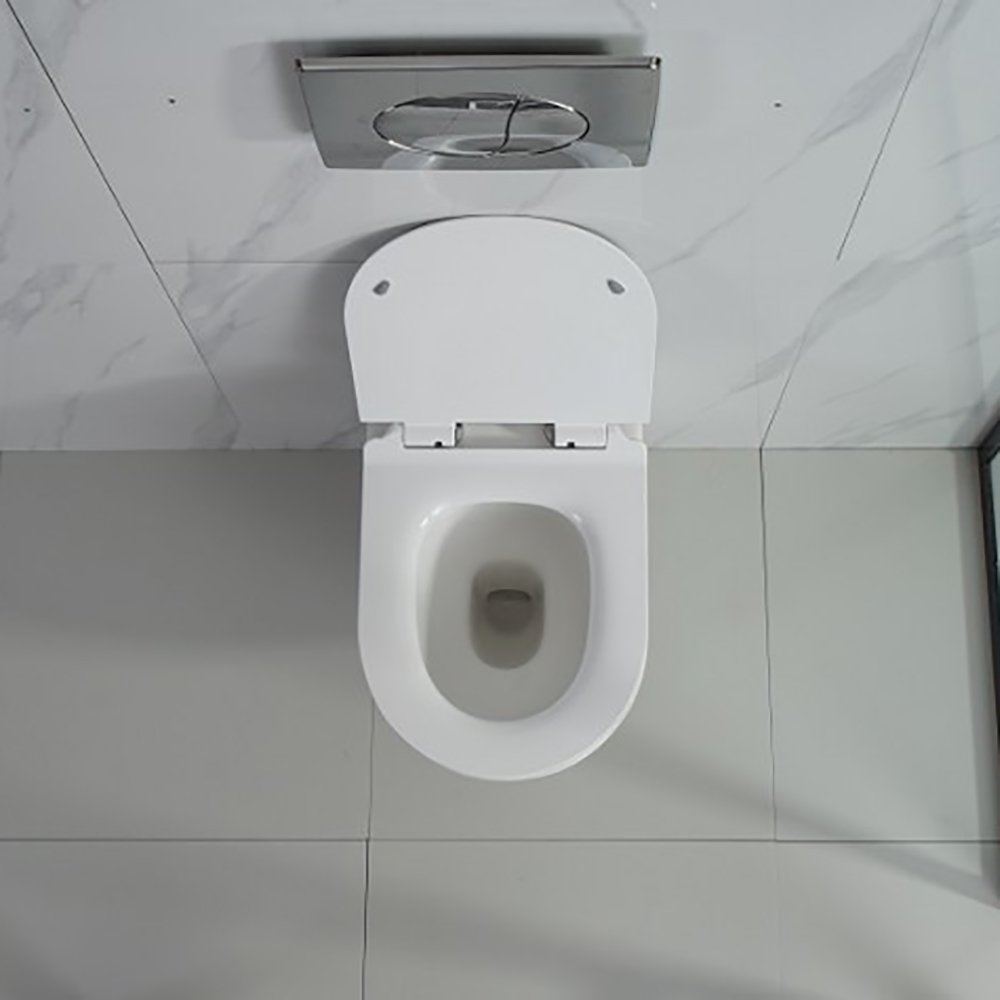 Унитаз Esbano Fortex Glossy White подвесной, безободковый, с сиденьем микролифт, цвет белый - фото 1
