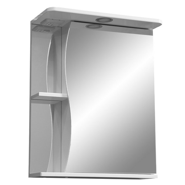 Шкаф-зеркало Stella Polar Верея 60/С, правый, с подсветкой, цвет белый